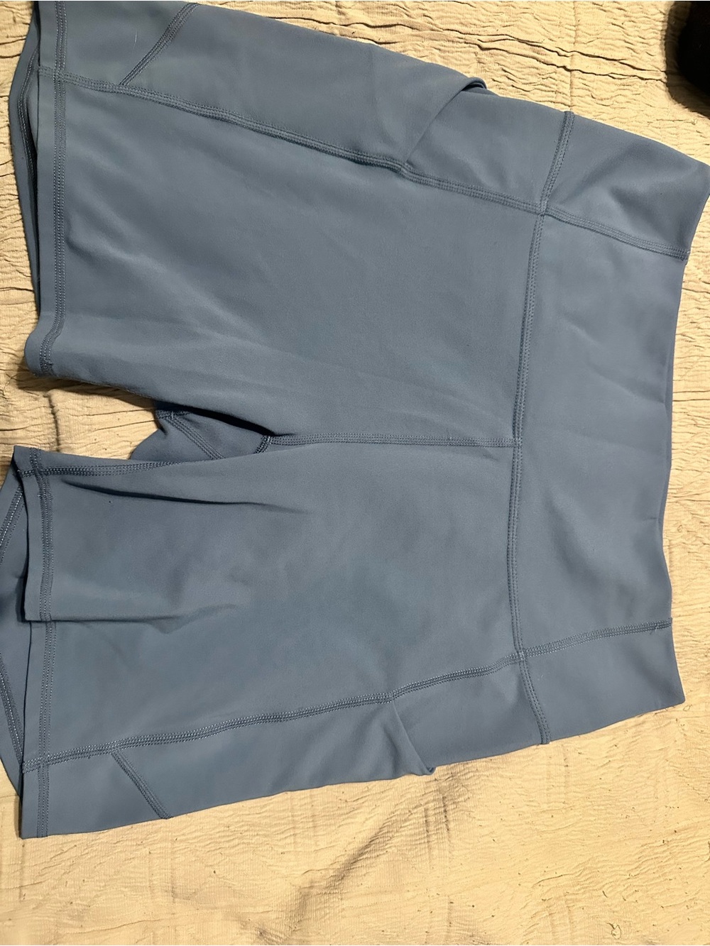 Fabletics Slate Blue High-Waist Bike Shorts